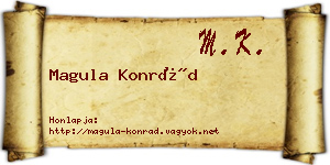 Magula Konrád névjegykártya